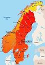 Карта государства: Швеция