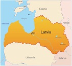 Карта государства: Латвия