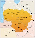 Карта государства: Литва