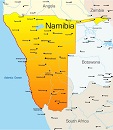 Карта государства: Намибия