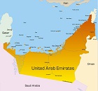 Карта государства: ОАЭ