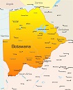 Карта государства: Ботсвана