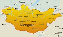 Карта государства: Монголия