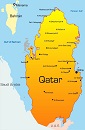 Карта государства: Катар