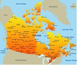 Карта государства: Канада