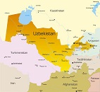 Карта государства: Узбекистан