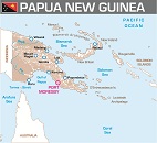 Карта государства: Папуа - Новая Гвинея