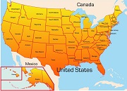Карта государства: США