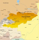 Карта государства: Киргизия
